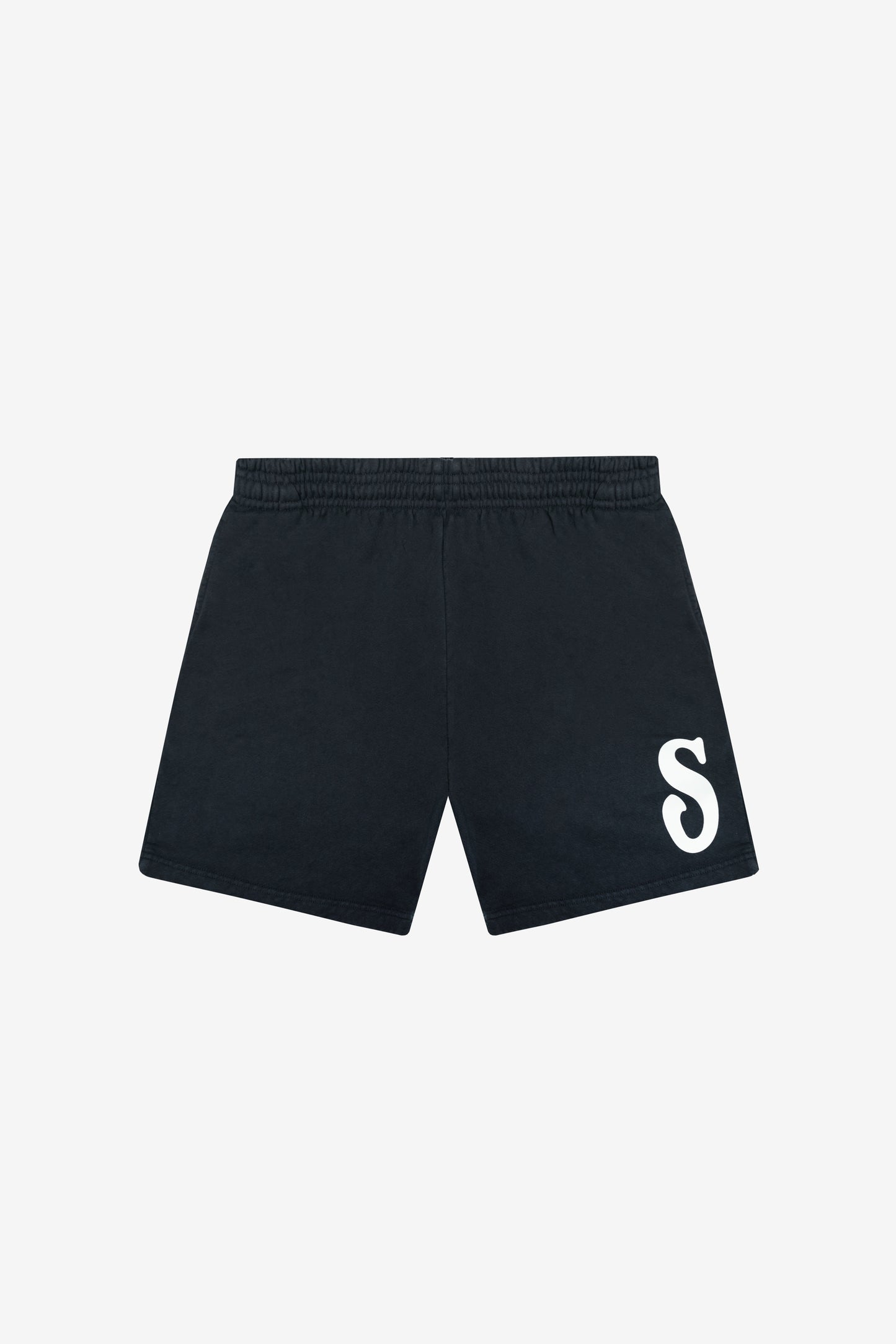 Navy Initial Sweat Shorts