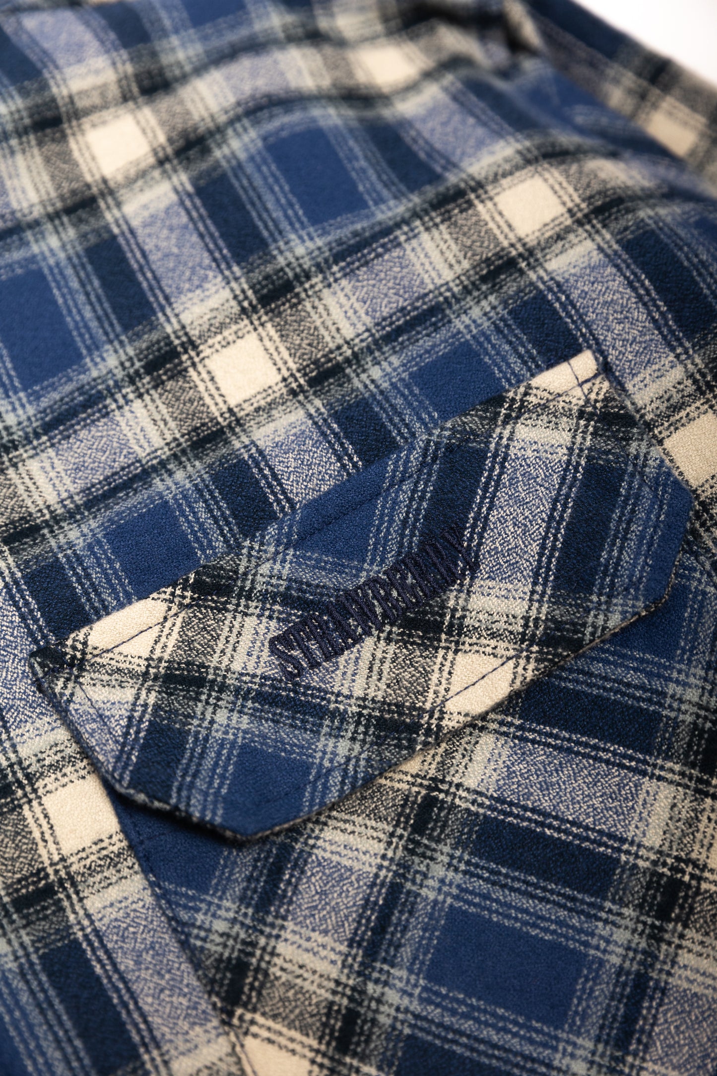 Navy Quilted Flannel Jacket