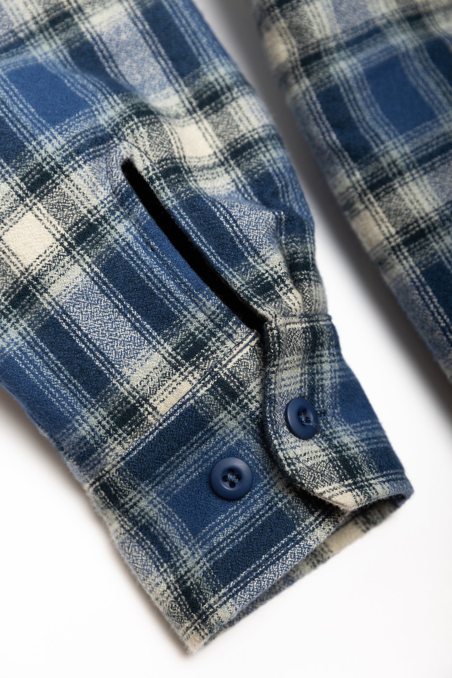 Navy Quilted Flannel Jacket