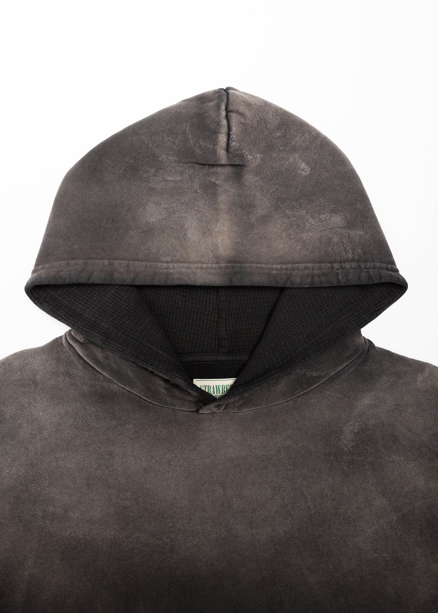 Vintage Black Sunfaded Waffle Hoodie