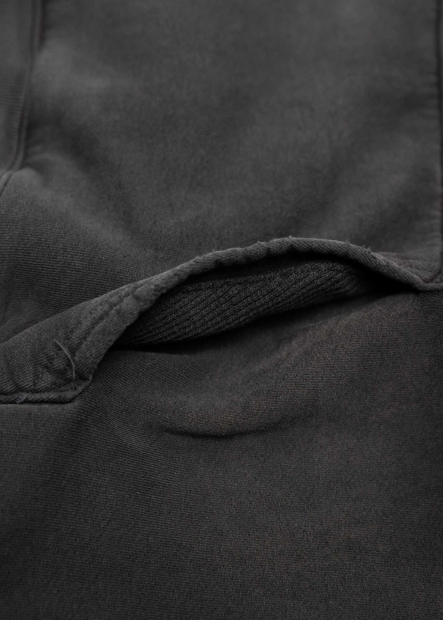 Vintage Black Sunfaded Waffle Hoodie