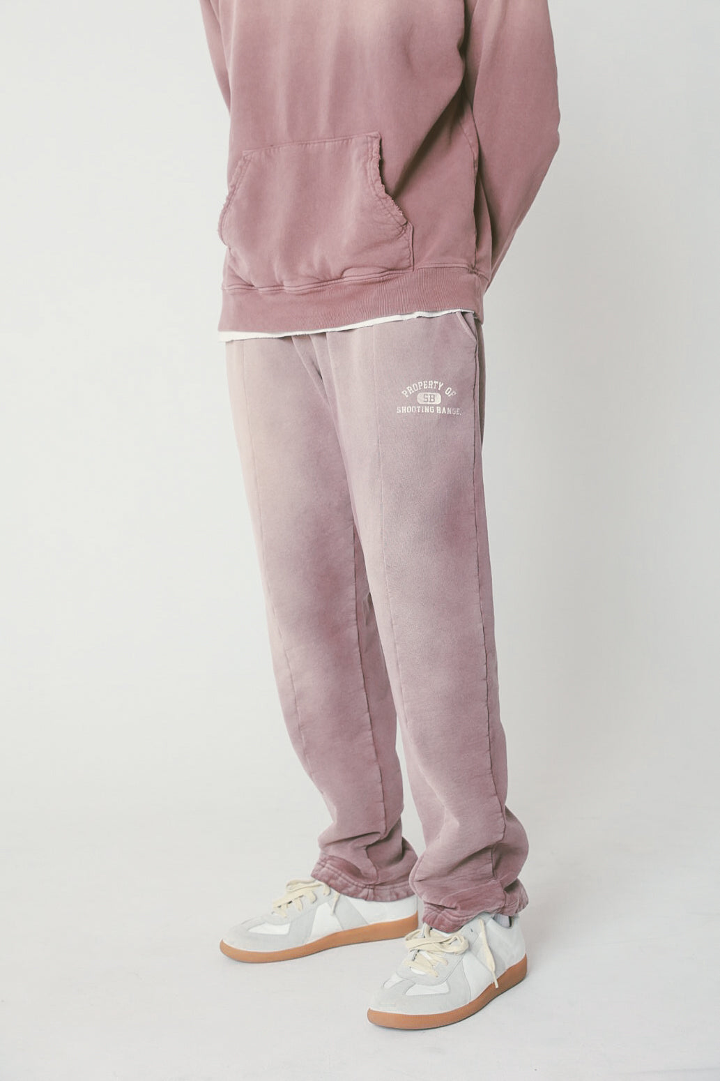 Mauve Sunfaded Pleated Sweatpant