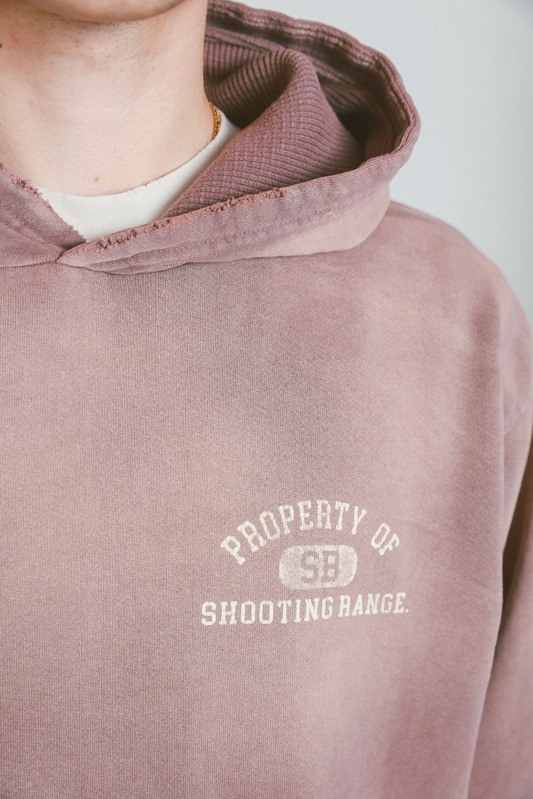 Mauve Sunfaded Waffle Hoodie