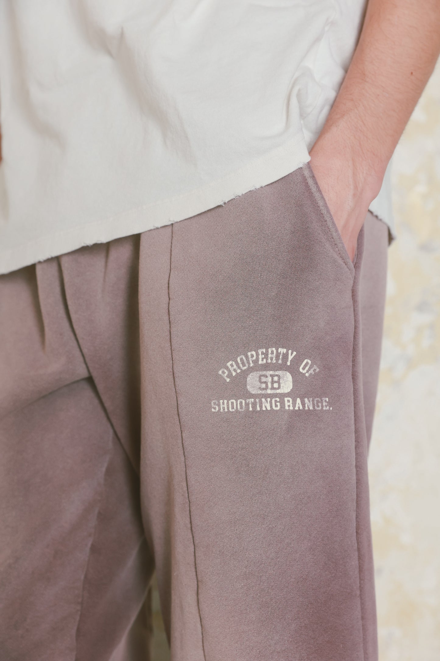 Mauve Sunfaded Pleated Sweatpant