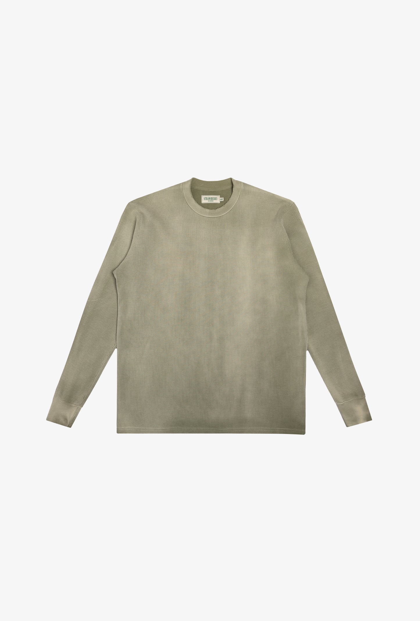 Olive Vintage Thermal Longsleeve Shirt