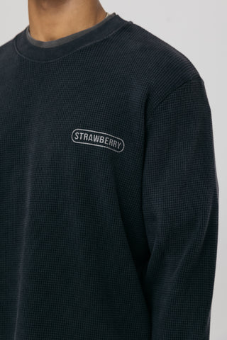 Vintage Thermal Long Sleeve - Black