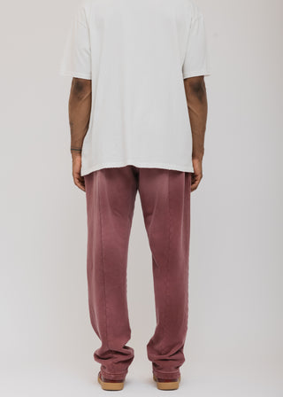 Pleated Sweatpant - Burgundy