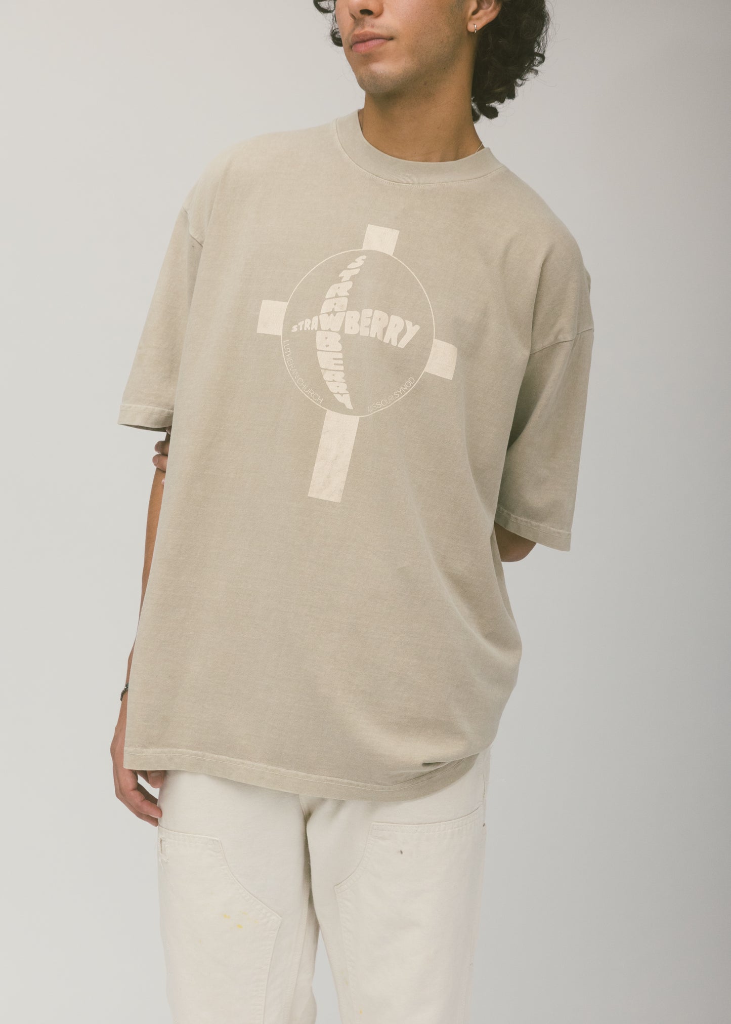 Taupe Cross T-Shirt