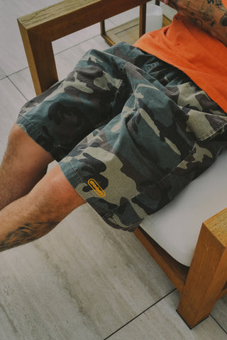 Oversized Vintage Camo Short