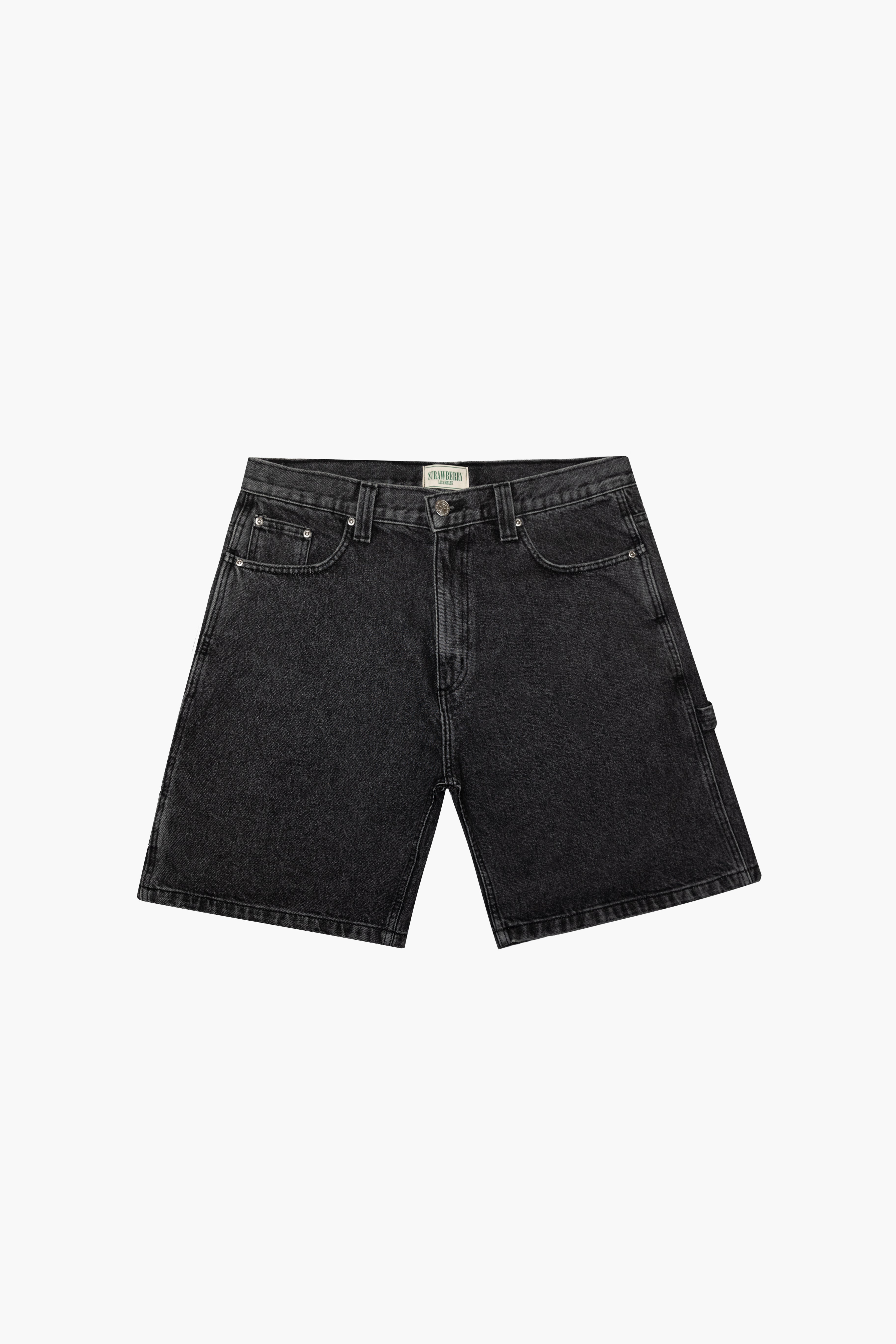 Faded Black Carpenter Shorts – STRAWBERRY