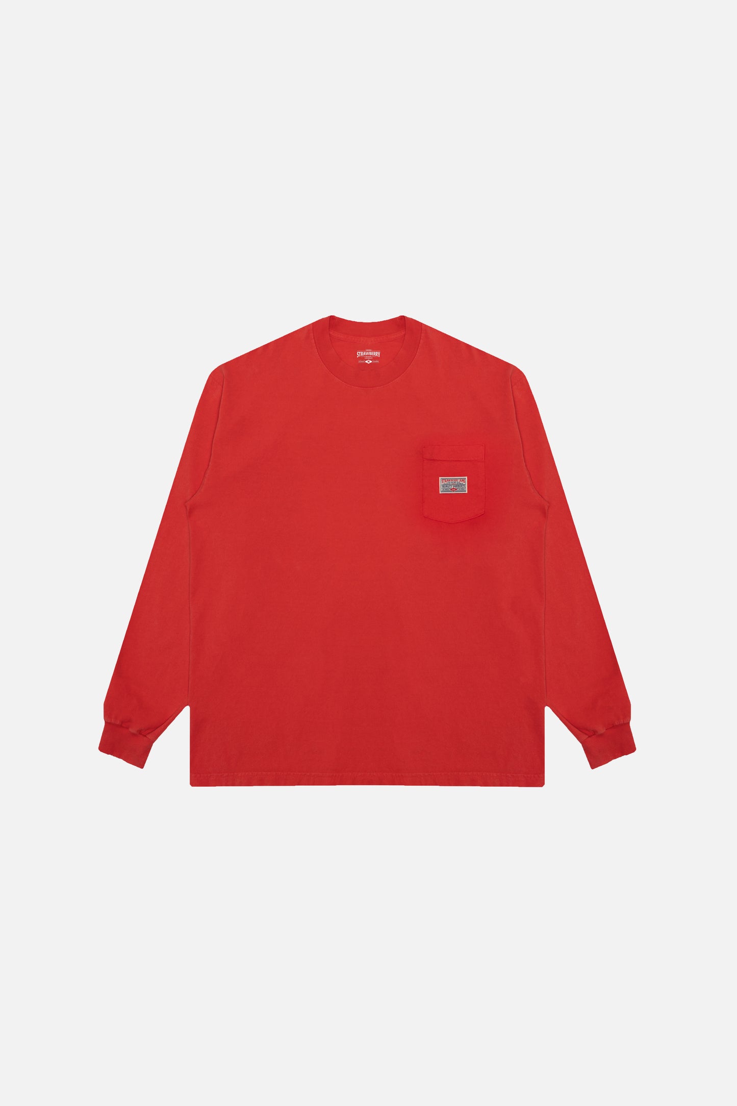 Long Sleeve Pocket T-Shirt - Red