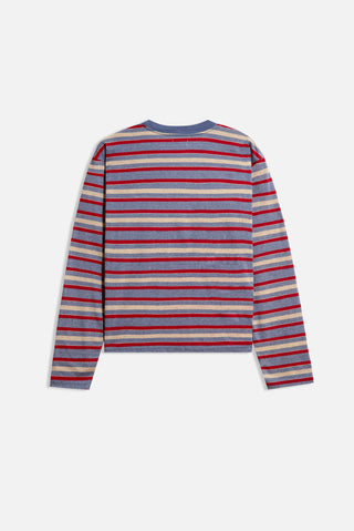 Striped Long Sleeve T-Shirt - Blue