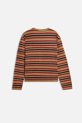 Striped Long Sleeve T-Shirt - Tan