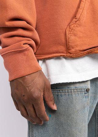 Waffle Hoodie - Rust Orange