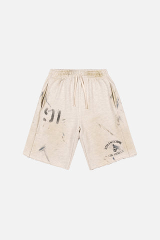 Stencil Shorts - Oatmeal