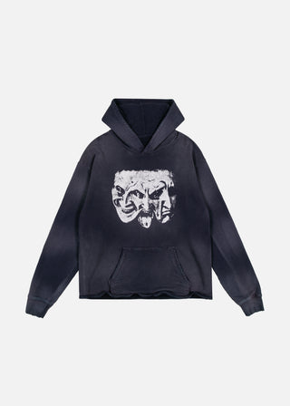 Faces Hoodie - Dark Purple