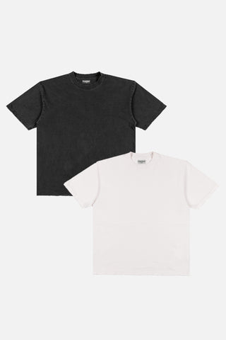 2 Pack T-Shirts - Vintage Black & Bone