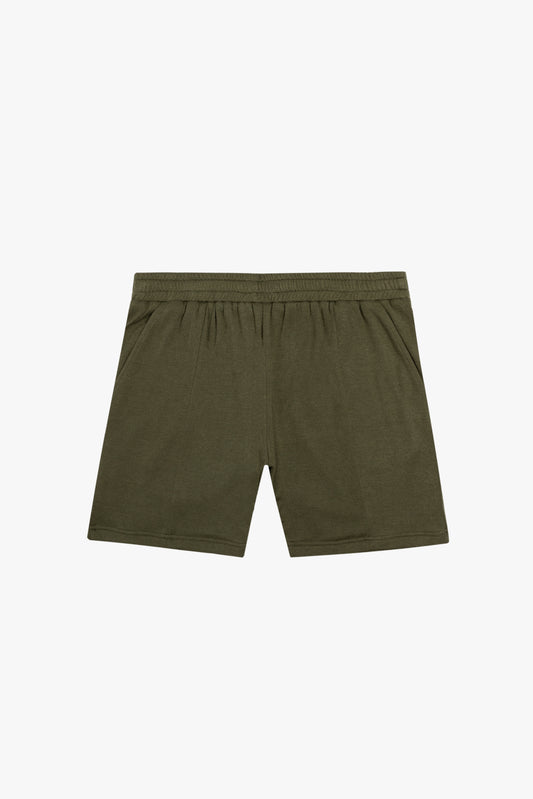 Olive Cashmere Travel Shorts